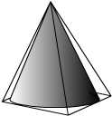 cone with pyramid superimposed.