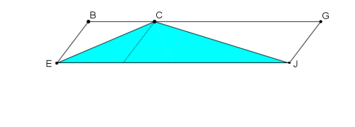 Triangle in a Trapezium
