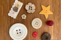 Buttons of different shapes and sizes.