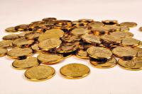 A pile of gold coins.