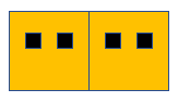 Two rooms next to each other on the ground floor.