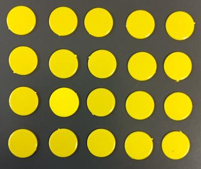 A 5-by-4 array of counters.