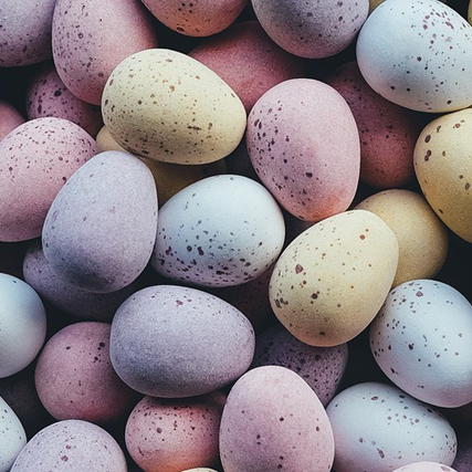 Mini egg chocolates.