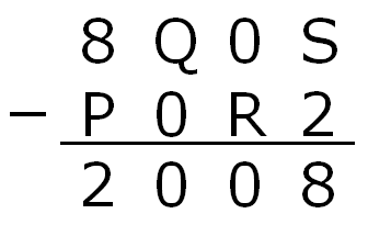 Subtracting to 2008