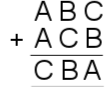 ABC+ACB=CBA, where each letter represents a digit.