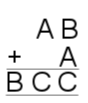 AB+A=BCC, where each letter represents a digit.