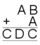 AB+A=CDC, where each letter represents a digit.