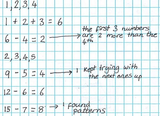 Starting to explore four Consecutive Numbers