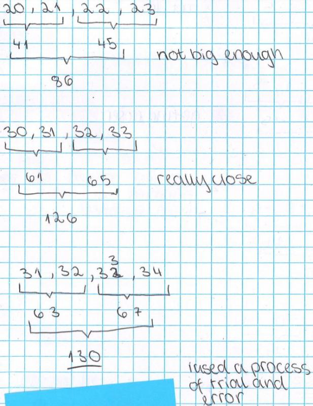 Starting to explore four Consecutive Numbers