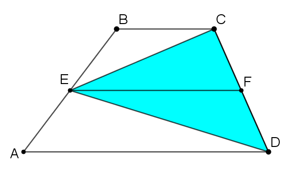 Triangle in a Trapezium