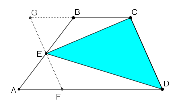 Triangle in a Trapezium