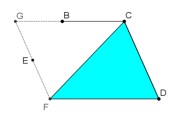 Triangle in a Trapezium