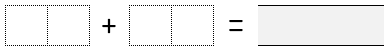 2 digit addition grid, with two 2-digit numbers to be summed on the left-hand side.