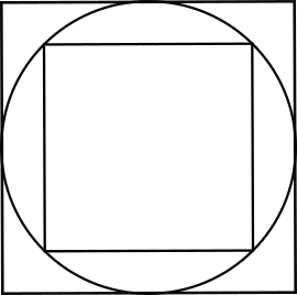 Square in a circle in a square