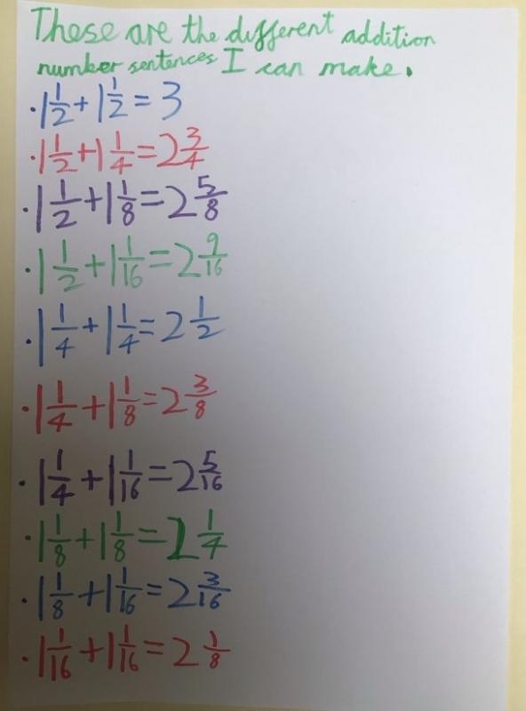 A4 Fraction Addition