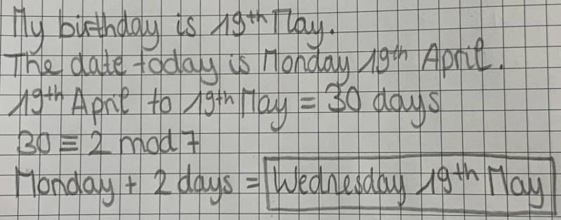 Clock arithmetic