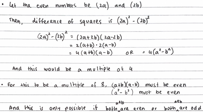 Difference of odd squares
