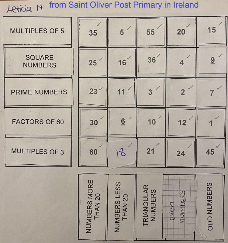 Factors and Multiples Puzzle