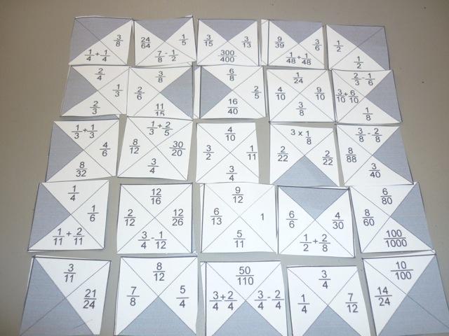 Fractions jigsaw