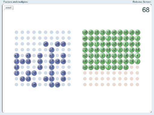 Factors and Multiples Game