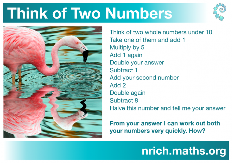 Think Of Two Numbers Poster
