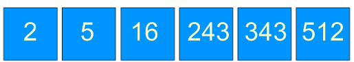 The 6 numbers that can be used are 2, 5, 16, 243, 343, 512.