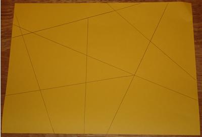 Straight lines overlapping on a piece of paper.