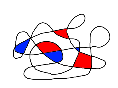 Colouring curves game