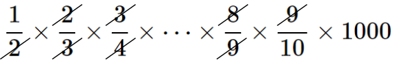 Fractions of 1000
