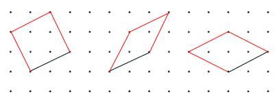 Opposite vertices