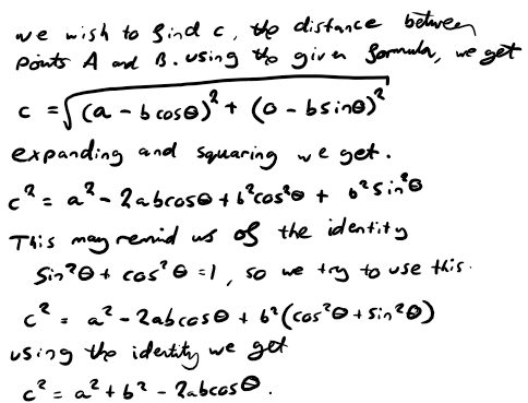 Calculating with cosines