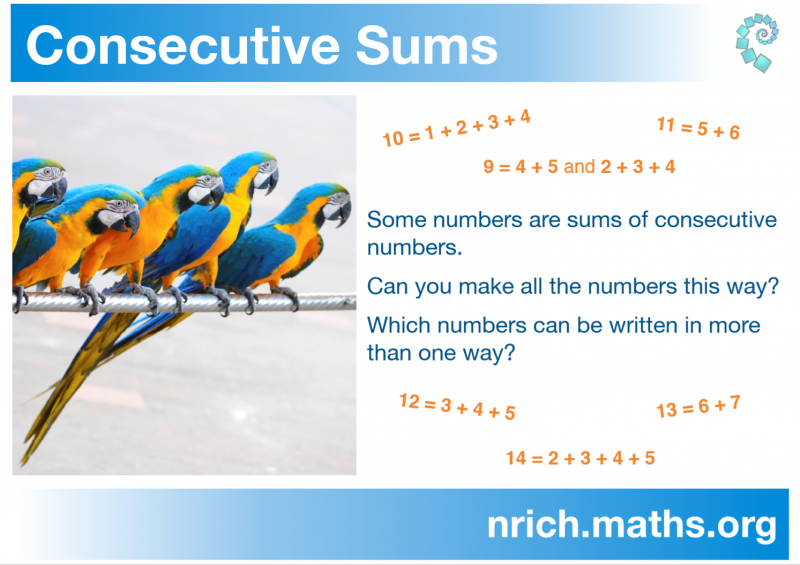 Consecutive Sums Poster