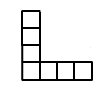 7 squares arranged together such that they form an L shape which has height 4 and width 4.