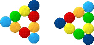 Two equilateral triangles of side length 4.