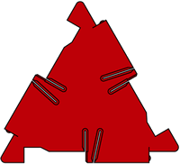 Polydron of a small equilateral triangle.