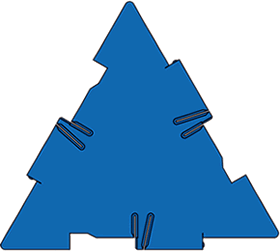 Polydron of a large equilateral triangle.