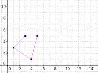 Moving around a shape on a dotty grid.
