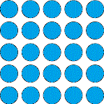 A 5-by-5 grid of dots.