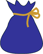 A big blue bag.
