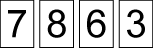 Cards 7, 8 ,6, 3 in that order