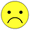 A sad face.
