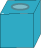 A single interlocking cube.
